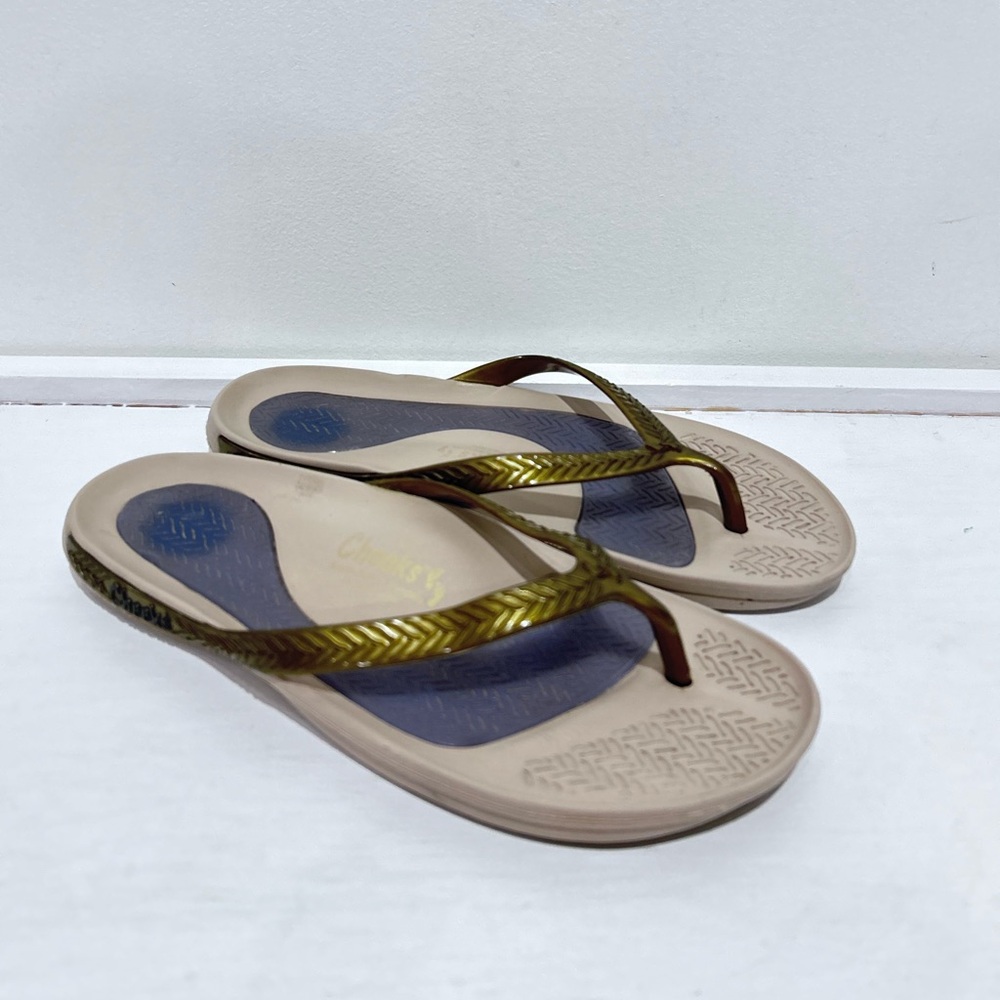 CHEEKS South Beach Sandals by Tony Little Flip Flops Slip On Sandals Size 7